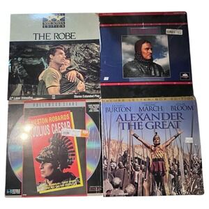 Lot Of 4 Laserdisc The War Lord Alexander The Great Juliuys Caesar The Robe